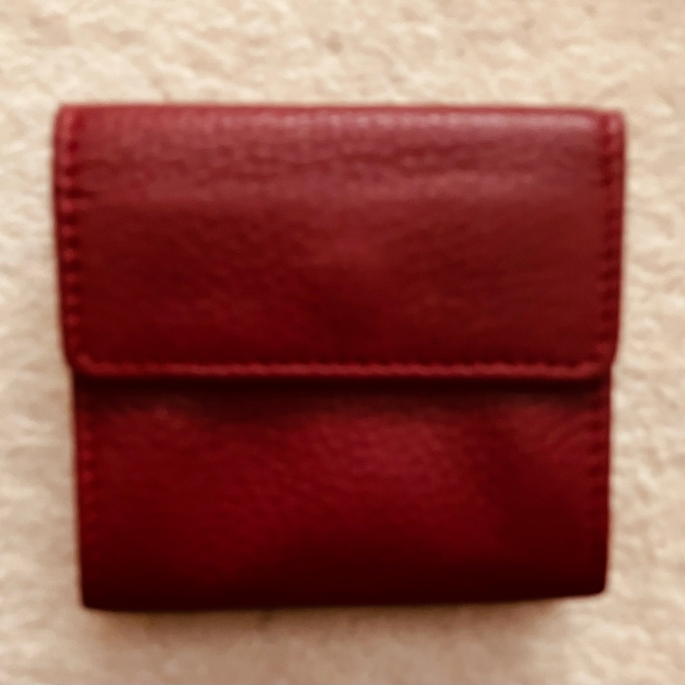 Hemanuel Coin Purse Made in Italy Red Leather - Picture 2 of 10